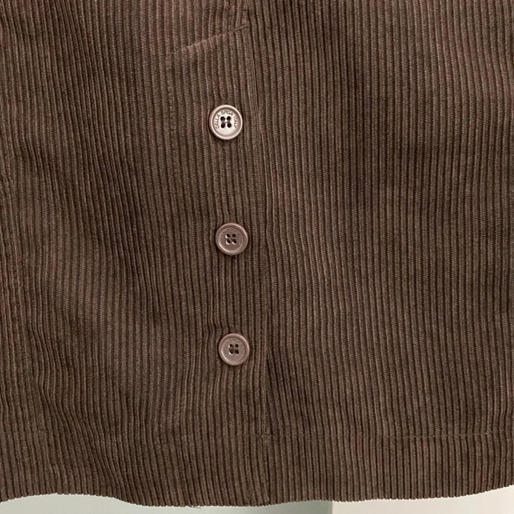 NWT Della Spiga, Italy, Brown Corduroy Pencil Skirt - Size 14 - Quiet Luxury - Picture 7 of 12